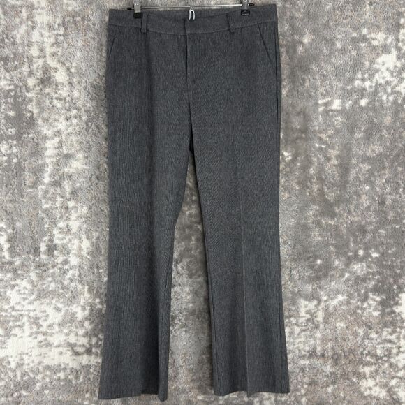 Kut From The Kloth Petites Size 10P Straight Leg Stretch Pants Heather Gray Zip - Picture 1 of 11